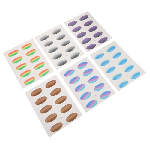 TOGEVAL 6blätter Lidschattenaufkleber Für Augen Wasserfeste Temporäre Augendekoration Party-lidschatten Farbverlaufsaufkleber Cosplay-make-up Festivaletiketten Dekorationszubehör Für von TOGEVAL