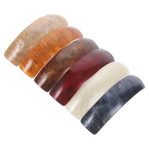 TOGEVAL 6 Stck Teiliges Metall Acryl Haarclips mit Federverschluss Kleine Dekorative Haarklammern für Mädchen Langlebig und Sicher Haaraccessoires für Frisuren von TOGEVAL