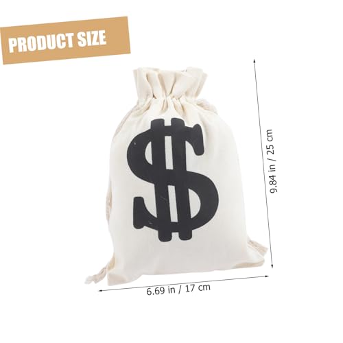 TOGEVAL 6 Stück Kleine Canvas Geldbeutel mit Kordelzug Leichte und Langlebige Münzbeutel Praktische Geschenktüten für Party Hochzeit Piraten Themen feiern von TOGEVAL