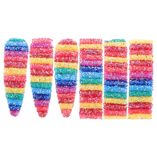 TOGEVAL 6 Stück Regenbogen Haarspangen mit Pailletten Bobby Pins Langlebige Haarklammern für Mädchen und Damen Vielseitig für Alltag und Besondere Anlässe von TOGEVAL