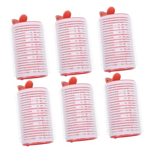 TOGEVAL 6 Stück Selbsthaftende Haarlockenwickler für Natürliche Locken Hitzefreie Sichere Anwendung für Haartypen Geeignet für Damen und Mädchen Zeitsparendes Styling Haarschädigung von TOGEVAL