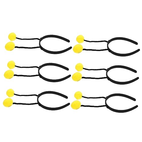TOGEVAL 6 Stück Teiliges Haarband mit Tier und Pompons Perfektes Cosplay Accessoire für Partys Karneval und Besondere Anlässe Niedlicher Haarschmuck für Damen und Mädchen von TOGEVAL