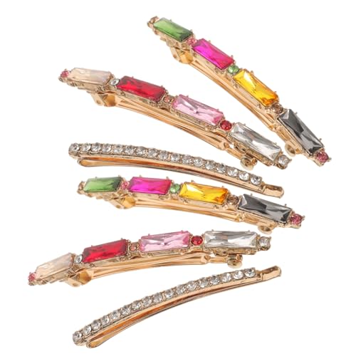 TOGEVAL 6 Stück Teiliges Haarklammern mit Bunten Strasssteinen Elegante Haarspangen für Frauen und Mädchen Langlebige Haarclips zur Stilvollen Haarverschönerung Vielseitig Kombinierbar von TOGEVAL