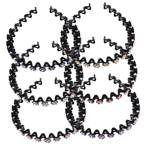 TOGEVAL 6 Stück Teiliges Haarschmuck Damen mit Strass Blumen Stirnbänder Leicht und Rutschfest für Alltag Sport Gesichtspflege und Vielseitige Frisuren Modische Haarreifen in von TOGEVAL