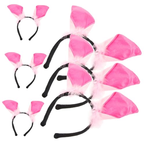 TOGEVAL 6 Stück Teiliges Plüsch Tierohren Haarreif Haarband Elastisch Komfortabel für Party Karneval Cosplay Mädchen Jungen von TOGEVAL