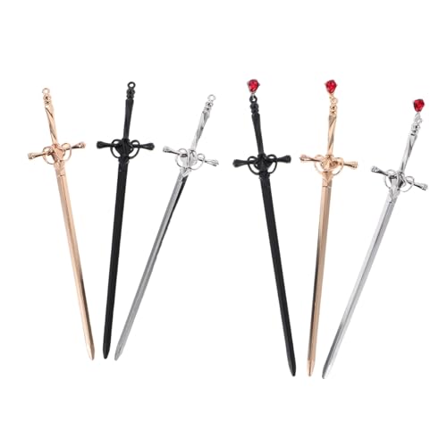 TOGEVAL 6 Stück Teiliges Retro Chinesische Haarnadeln aus Robustem Metall Goldfarbene Haarstäbchen für Hanfu Styling und Besondere Anlässe Vielseitige Haarschmuck Accessoires für Damen von TOGEVAL