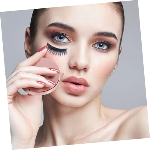 TOGEVAL 6 Stück Teiliges Rundes Wimpern Aufbewahrungsbox aus Robustem Kunststoff mit Spiegel Wiederverwendbar Leichter Eyelash Organizer für Falsche Wimpern für Makeup Liebhaberinnen und von TOGEVAL