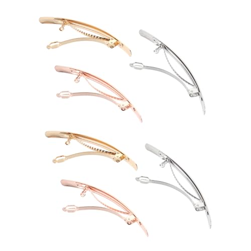 TOGEVAL 6 Stück Teiliges Schmale Haarspangen Damen Flach Glatt mit Gebürstetem in Gold Silber und Roségold Haarklammern für Frauen und Mädchen Vielseitige Haar Accessoires von TOGEVAL