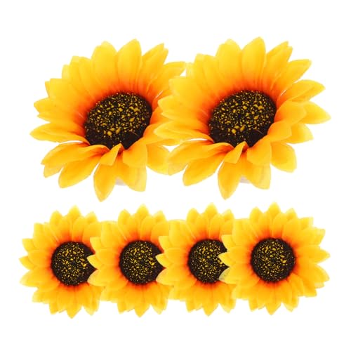 TOGEVAL 6 Stück Teiliges Sonnenblumen Haarspangen Damen Stylische Blüten Haarclips Seitenclip für Alltag Party und Festliche Anlässe von TOGEVAL