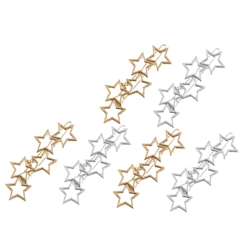 TOGEVAL 6 Stück Teiliges Stern Haarklammern aus Langlebiger Legierung Design mit Filigranen Sternen Haarschmuck für Frauen und Mädchen Geeignet für Alltag Party Hochzeit und Büro von TOGEVAL