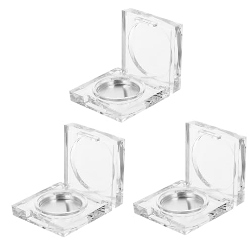 TOGEVAL 6 Stück Teiliges Transparenter Tragbarer Lidschatten und Blush Organizer aus Robustem Praktische Aufbewahrungsbox für Kosmetik für Reise und Zuhause von TOGEVAL