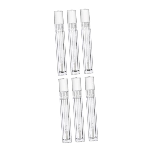 TOGEVAL 6 Stück Teiliges Transparentes Lip Gloss Tube Auslaufsichere Nachfüllbare Kosmetik Behälter für Lip Balm Kompakt Langlebig für Reisen und Unterwegs von TOGEVAL