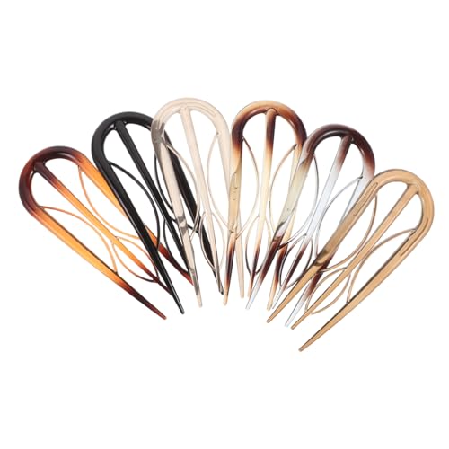 TOGEVAL 6 Stück Teiliges U Förmige Haarnadeln für Französische Hochsteckfrisuren Vintage Haarklammern für Damen Stabile Haarklammern für Langes und Kurzes Haar Stylingzubehör von TOGEVAL