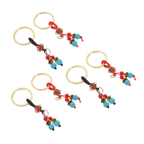 TOGEVAL Set Mit 6 Schlüsselanhängern Aus Geknackten Perlen Handgefertigte Schlüsselornamente Als von TOGEVAL
