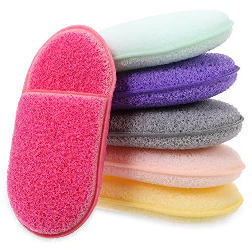 TOGEVAL 6stücke Gesichtsreinigungsschwämme Weiche Hautfreundliche Makeup-entferner Für Tägliche Gesichtsreinigung Und Sanfte Exfoliation Kompakt Und Leicht Für Unterwegs von TOGEVAL