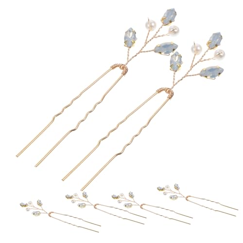 TOGEVAL 6Stücke Hochzeits Haarnadeln mit Strass für Braut Haarclips für Damen Hochwertiger Haarschmuck für Besondere Anlässe und Hochzeiten von TOGEVAL