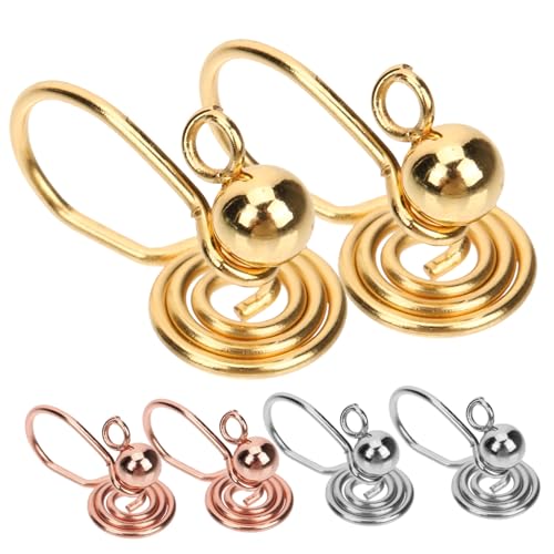 TOGEVAL Druckohrringe Clip 6 Stücke Spirale Ohrclips für Damen Mädchen Hypoallergen Elegant Piercing Flexibel für Alltag und Besondere Anlässe von TOGEVAL