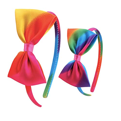 TOGEVAL 6stücke Junge Mädchen Stirnband Mit Schleife Aus Strapazierfähigem Material Regenbogen Haarreif Als Dekorative Kopfbedeckung Für Geburtstage Und Fotoshootings von TOGEVAL