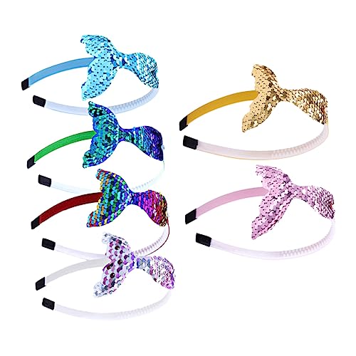 TOGEVAL 6pcs Mermaid Stirnband Modische Kinderhaar Hoop Party Haarschmuck von TOGEVAL