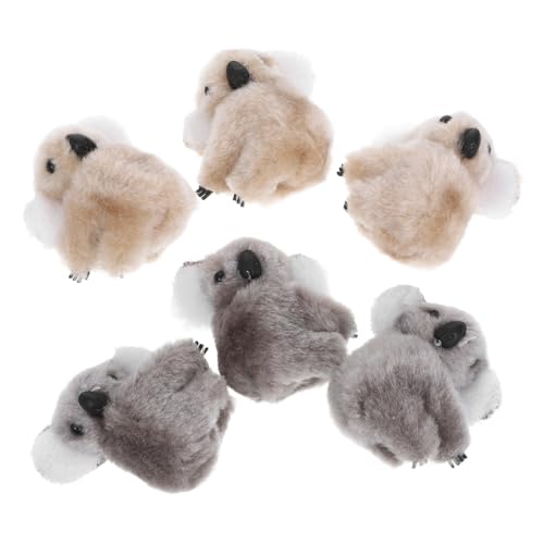 TOGEVAL 6stücke Plüschtier Koala Cartoon Koala Haarnadeln Dekorative Haarspangen Haarschmuck Haar Clips Ornamente Für Mädchen von TOGEVAL