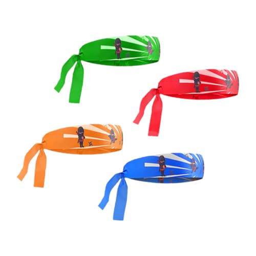TOGEVAL 6stücke Teiliges Samurai Ninja-stirnband Junge Mädchen Spaßaccessoire Für Karate Rollenspiele Und Kostümpartys Erhältlich in Verschiedenen Farben Und Designs von TOGEVAL