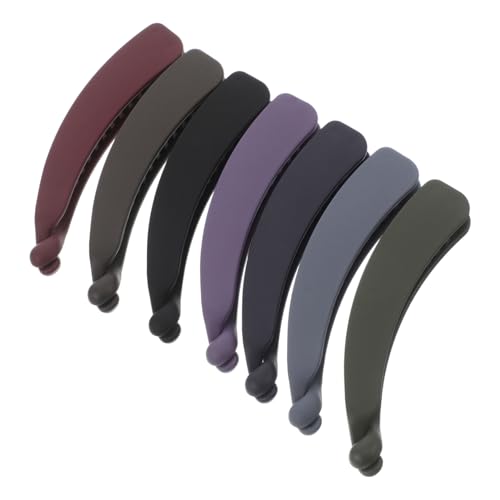 TOGEVAL 7 Stück Teiliges Bunte Bananen haarklammern für Dickes Haar Rutschfester Ponytail halter Robustes PC material Modische Haarschmuck accessoires für Frauen und Mädchen Vielseitig von TOGEVAL
