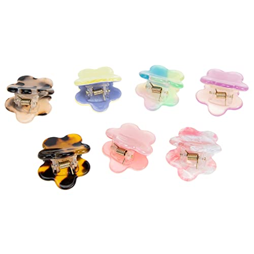 TOGEVAL 7stücke Blumenförmige Haarklammern Für Mädchen Bunte Haarklammern Für Kleinkinder Mit Rutschfestem Grip Haaraccessoire Für Partys Und Feste von TOGEVAL