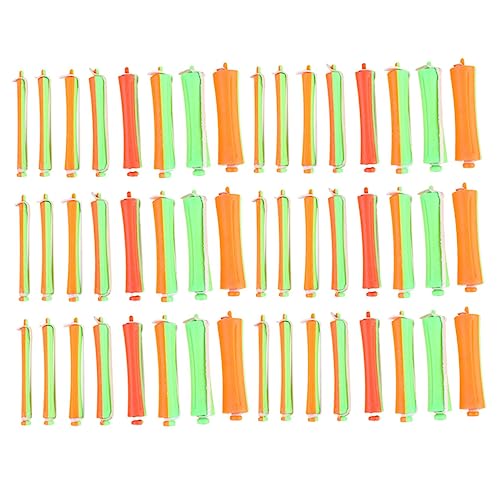 TOGEVAL 8 Satz Dauerwellenstäbe Haarwickler mit Elastischem Gummiband Verschiedene für Lockige Frisuren Damen und Mädchen Einfache Anwendung ohne Hitze Praktisches Aufbewahrungspaket von TOGEVAL