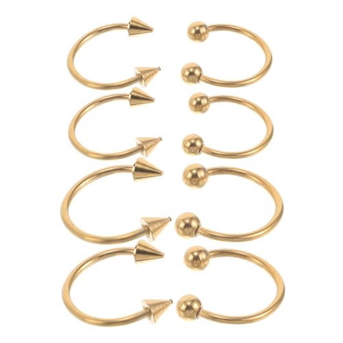 TOGEVAL 8 Stück Teiliges C Förmige Septum Nasenringe aus Vielseitiger Körperschmuck für Frauen und Männer Ergonomisch Bequeme Minimalistische Ohr und Nasenpiercing Ringe von TOGEVAL