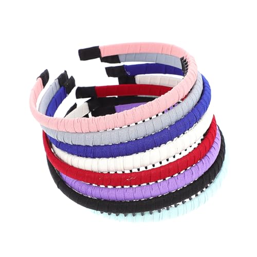 TOGEVAL 8 Stück Teiliges Damen Haarschmuck Non Slip Hair Hoop mit Zähnen Modische Haarbänder in Gemischtem Design Rutschfeste Stirnbänder für Alltag und Besondere Anlässe von TOGEVAL