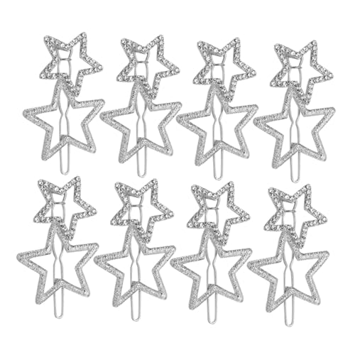 TOGEVAL 8 Stück Teiliges Funkelnde Stern haarspangen aus Langlebiger Zinklegierung Leichte Dekorative Haarklammern mit Glamourösem Design für Modische Damen und Festliche Anlässe von TOGEVAL