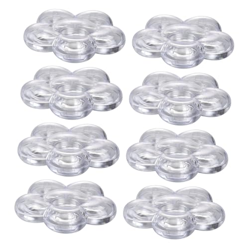 TOGEVAL 8 Stück Teiliges Nachfüllbare Lippenstift Aufbewahrungsbox in Sechsfachem Blumen Design Farbige Make Up Subbox für Lidschatten Concealer und Puder Kompakt und Tragbar für Reisen von TOGEVAL