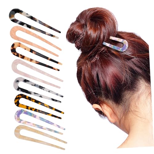 TOGEVAL 8 Stück U Förmige Haarnadeln Teiliges aus Acetat Leichte und Langlebige Haarstecker für Hochsteckfrisuren Vielseitige Haaraccessoires für Damen für Haarliebhaber von TOGEVAL
