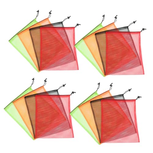 TOGEVAL 8St aufbewahrungssack Storage Pockets Strandtasche Big Bags mesh Sack Organizer zur Aufbewahrung von Taschen Würfel Turnbeutel mit Kordelzug Netztaschen für den Strand Polyester von TOGEVAL