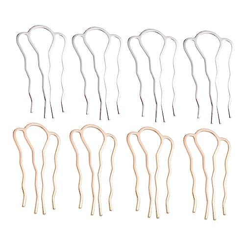 TOGEVAL 8pcs Haarnadel Set Haar Zubehör Für Ornamente Vintage Haarnadel Handwerk Kit Gold Silber von TOGEVAL