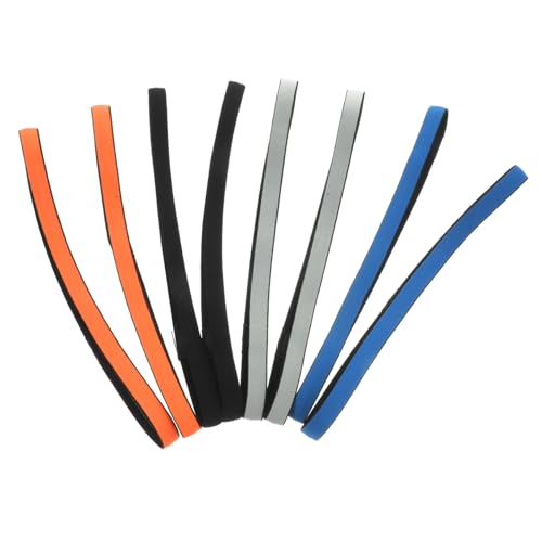 TOGEVAL 8stücke Elastisches Sport Stirnband Für Damen Schweißband Workout Atmungsaktiv Leicht Kopfschmuck Für Yoga Laufen Fitness Tennis Fußball von TOGEVAL