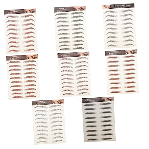 TOGEVAL 8stücke Wasserfeste Augenbrauen Aufkleber Einfach Anwendbare Fake Eyebrows Tattoos Für Form Lösung Für Sparse Und Übergepflückte Augenbrauen von TOGEVAL