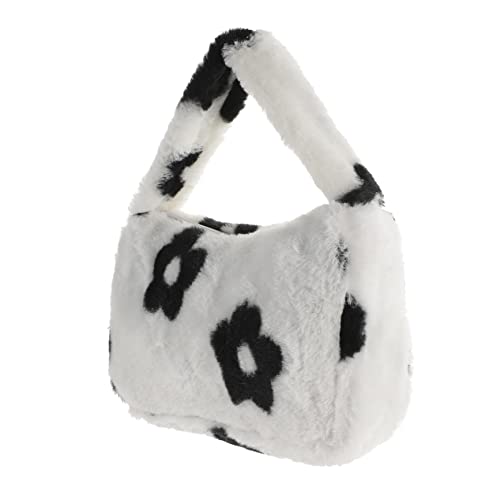 TOGEVAL Plüschige Damen-schultertasche Süße Handtasche Aus Velourslederimitat Kleine Geldbörse Zum Tragen Am Arm Für Einkaufen Und Reisen von TOGEVAL