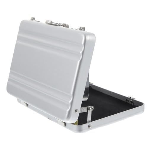 TOGEVAL Aluminium Kartenbox aus Legierung Robuste Visitenkarten Aufbewahrungsbox Großer Fassungsvermögen Tragbarer Business Kartenhalter Verschleißfest und Stoßsicher für Büro und Alltag von TOGEVAL