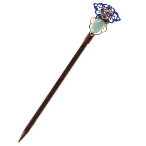 TOGEVAL Antike Chinesische Holz haarnadel mit Glasur Eleganter Haarschmuck für Damen Floral Verzierte Haarklammer für Hochzeiten Partys Alltagsstyling und Besondere Anlässe von TOGEVAL
