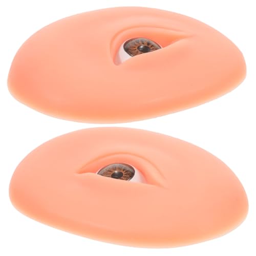 TOGEVAL Augen Makeup Übungshaut aus Silikon Wiederverwendbares Trainingsmodell für Augenbrauen Lidschatten und Eyeliner Übungshaut für Anfänger Realistische Fake Skin von TOGEVAL