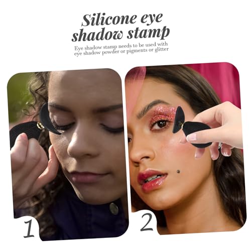 TOGEVAL Augen make up Stempel Werkzeug Praktischer Lidschatten Applikator für Frauen Schnelles Einfaches Auftragen Kompatibel mit Lidschattenpulver und Glitzer Passend für Augenformen von TOGEVAL