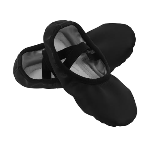 TOGEVAL Ballerinas Für Damen Ballerinas Schuhe Damen Ballett Zeitgenössische Tanzschuhe No Tie Ballettschuhe Tanzübungsschuhe Pu Ballett Tanzschuhe Schwarz von TOGEVAL
