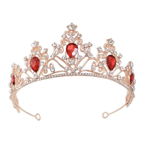 TOGEVAL Barock Brautkrone mit Funkelnden Strasssteinen Tiara Haarband Langlebiges Hochzeitsaccessoire für Damen Geeignet für Hochzeit Party und Festliche Anlässe von TOGEVAL
