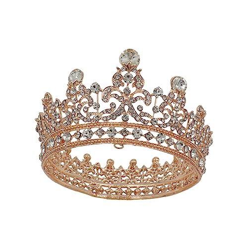 TOGEVAL Barock Haarkrone mit Strassbesatz Runde Braut Tiara Roségold Eleganter Haarschmuck für Damen Hochzeit Vintage Brautschmuck Einfach zu Fixieren Festliches Accessoire TOGEVAL Barock Haarkrone mit Strassbesatz Runde Braut Tiara Roségold Eleganter Haarschmuck für Damen Hochzeit Vintage Brautschmuck Einfach zu Fixieren Festliches Accessoire von TOGEVAL