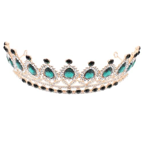 TOGEVAL Barock Krone Braut Haarreif Hochzeit Geburtstagsdeko Damen Haarschmuck Elegant Festlich von TOGEVAL