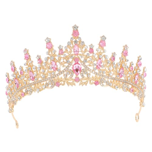 TOGEVAL Barock Tiara Für Braut Hochzeit Mit Strasssteinen Verziert Stirnband Prinzessin Krone Für Kostümpartys Abschlussbälle Geburtstage Fotoshootings von TOGEVAL