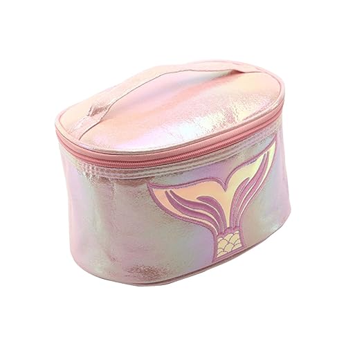 TOGEVAL Beauty Fischschwanz Bestickte Kosmetiktasche Tragbare Make-up Tasche Für Damen Für Reisen Fitnessstudio Camping Und Badorganisation Großes Fassungsvermögen Material von TOGEVAL