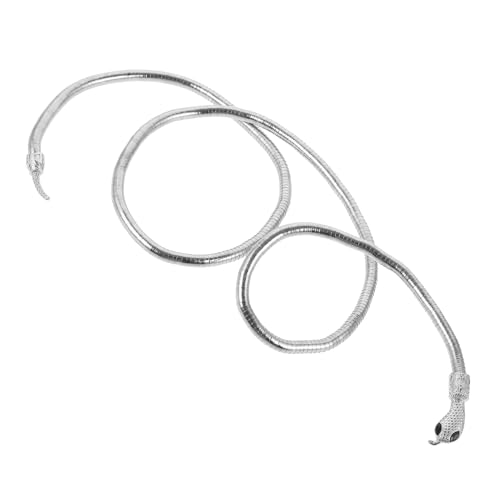 TOGEVAL Biegbare Schlangenhalskette Damen Schmuck Vielseitig Tragbar als Halskette oder Armband Hautfreundlich Robust für Party Halloween Cosplay von TOGEVAL
