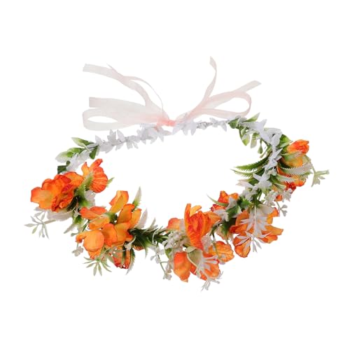 TOGEVAL Blumenkranz Haarschmuck Damen Brautstirnband mit Künstlichen Blumen Elegantes Leichtes Kopfschmuck für Hochzeit Party Kommunion und Fotoshootings Komfortabel für Frauen und von TOGEVAL